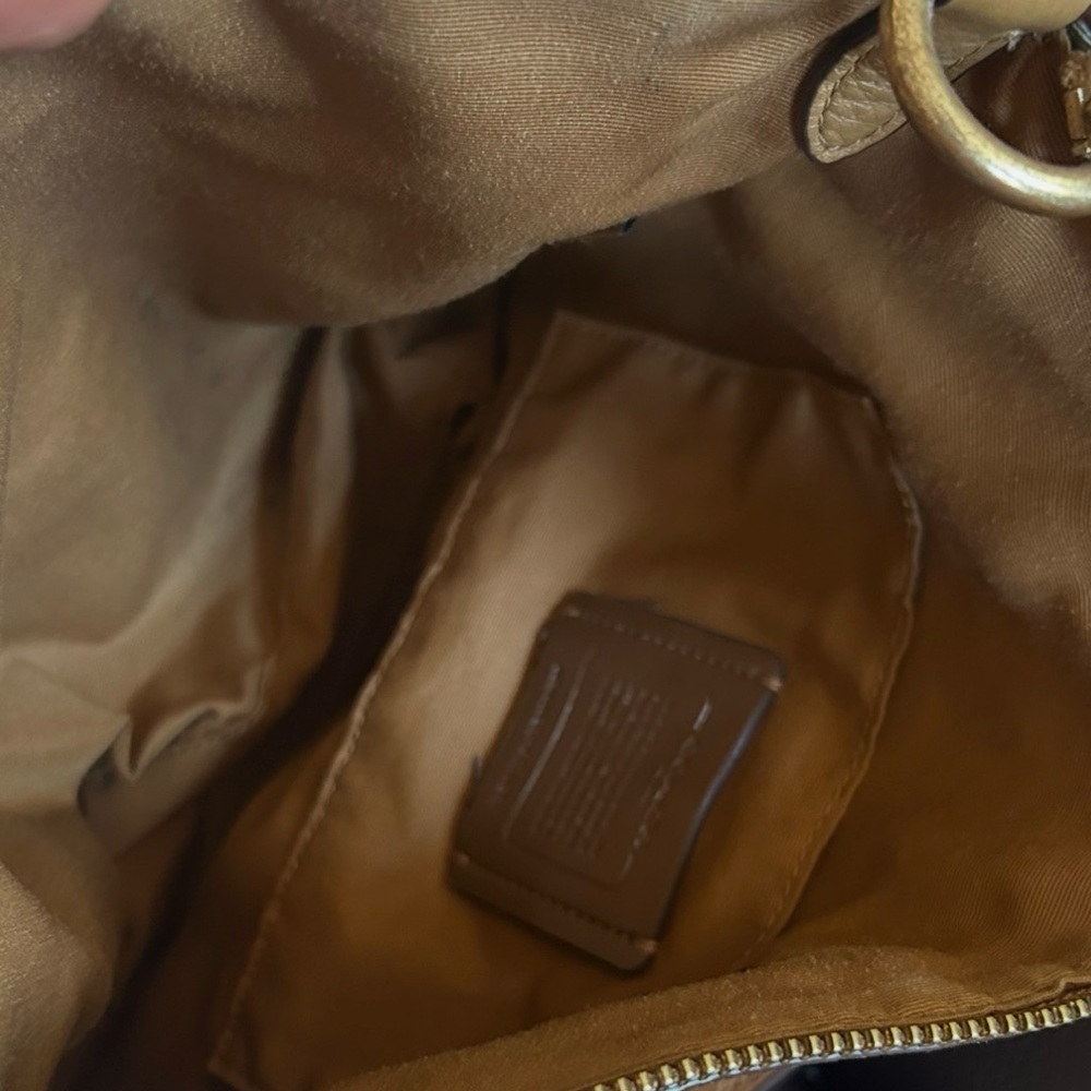 Coach Pebbled Leather Crossbody in Cognac Brown - Picture 8 of 8